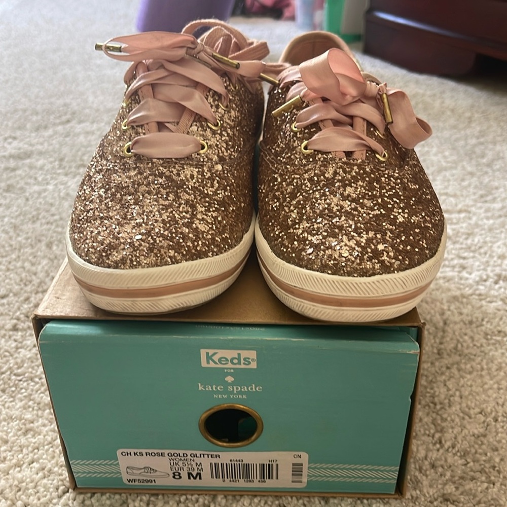 Keds for Kate Spade - Rose Gold Glitter Size 8